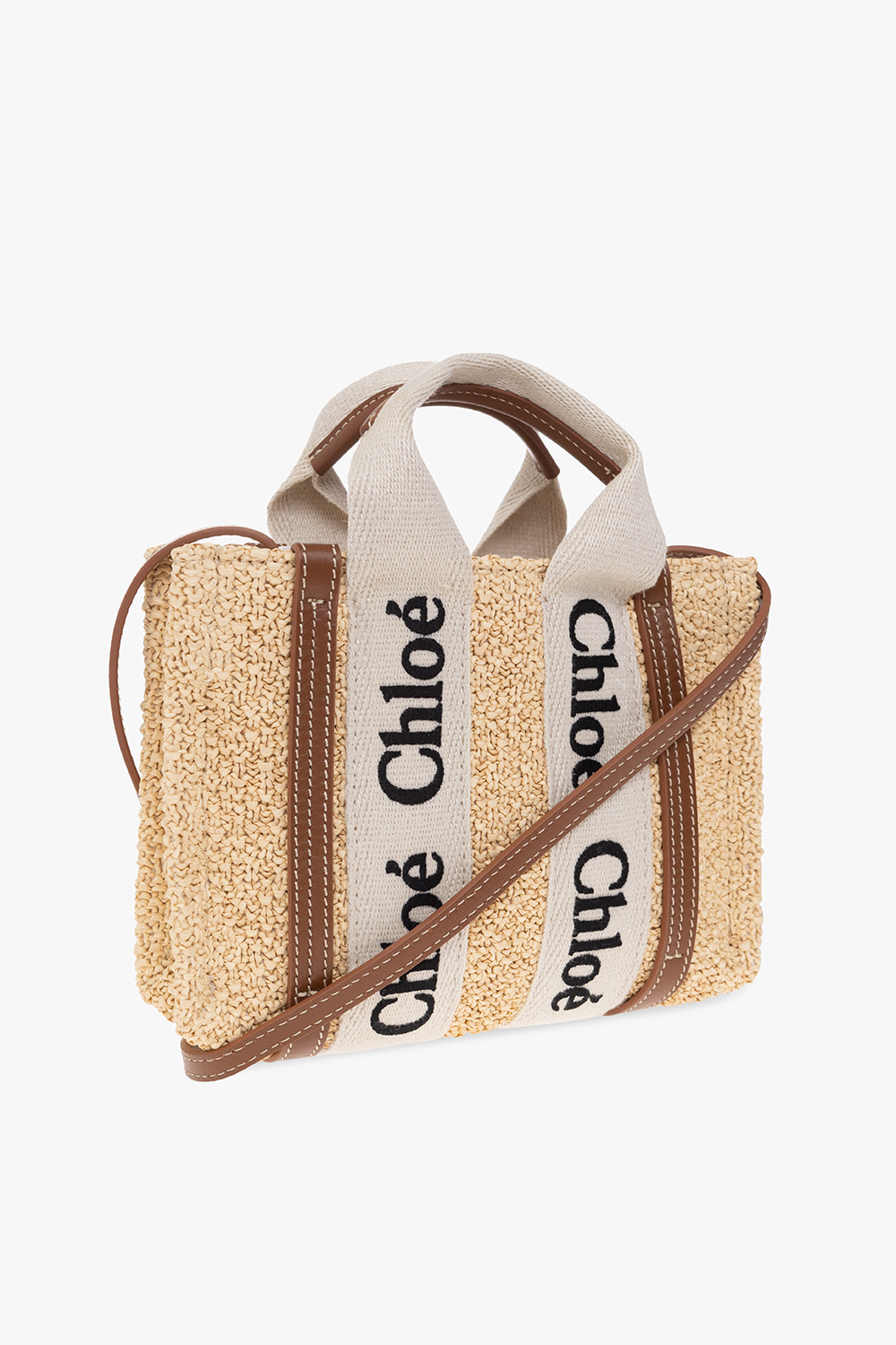 【Chloe】WOODY BAG◆CHC24UP237L17 Chloé Small Woody Tote Bag In Linen | Chloé US